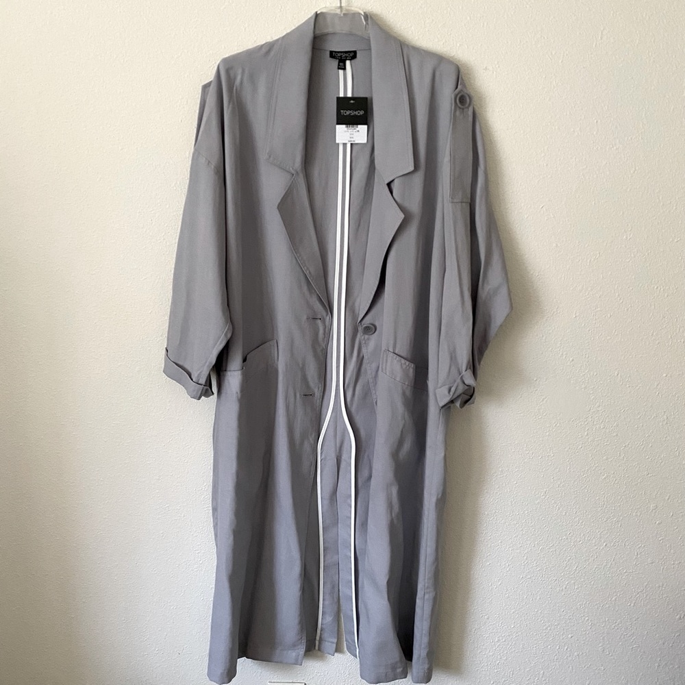 NEW! Topshop Grey Duster Coat